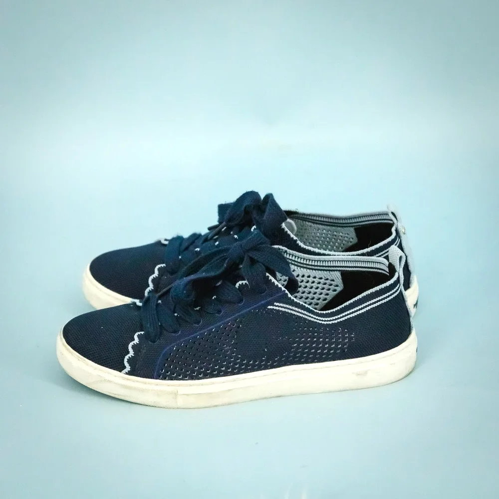 Kate Spade Size 8 Blue Ainslee Mesh Low Top Lace Up Comfort Sneakers Shoes